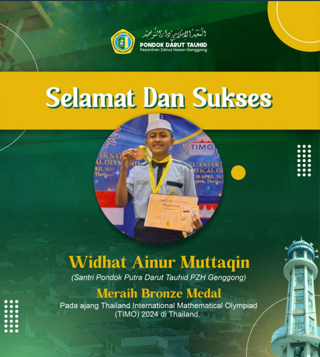 meraih Bronze Medal dalam ajang Thailand International Mathematical Olympiad (TIMO) 2024